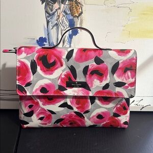 Kate Spade Lita Travel Makeup Bag rose bed shore street
